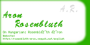 aron rosenbluth business card